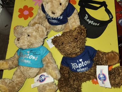 Raptors Baseball Teddy Bears