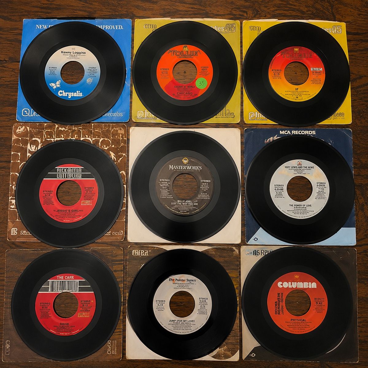 127 Vintage 45 RPM Records, Classic Rock, Pop & Country * Great Reseller Lot most VG to VG+