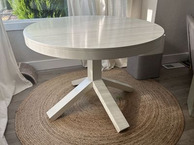 Modern White Round Dining Table