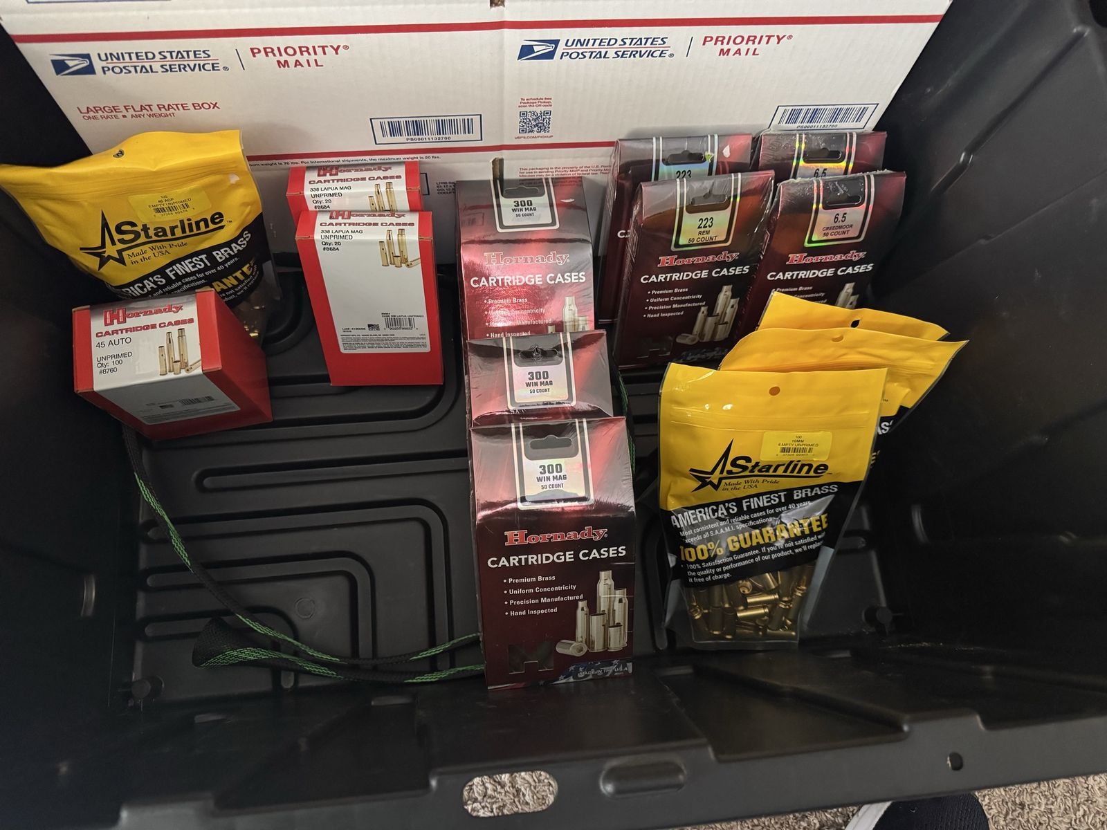 NEW Brass - 50% off retail- 338L, 300win, 6.5CRD, 223, 45 Auto, 10mm