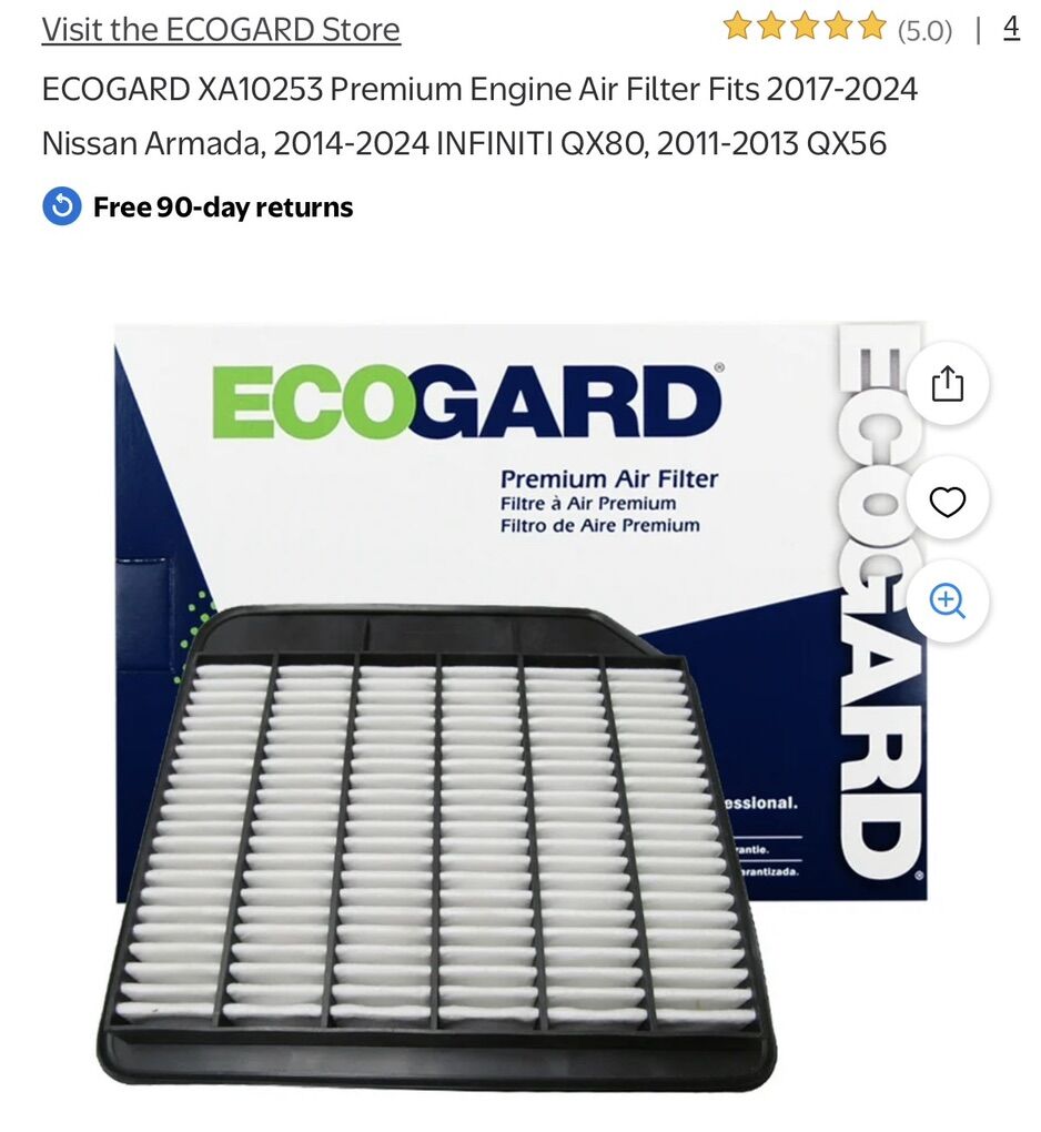 NEW! Premium Engine Air Filter Armada/INFINITI