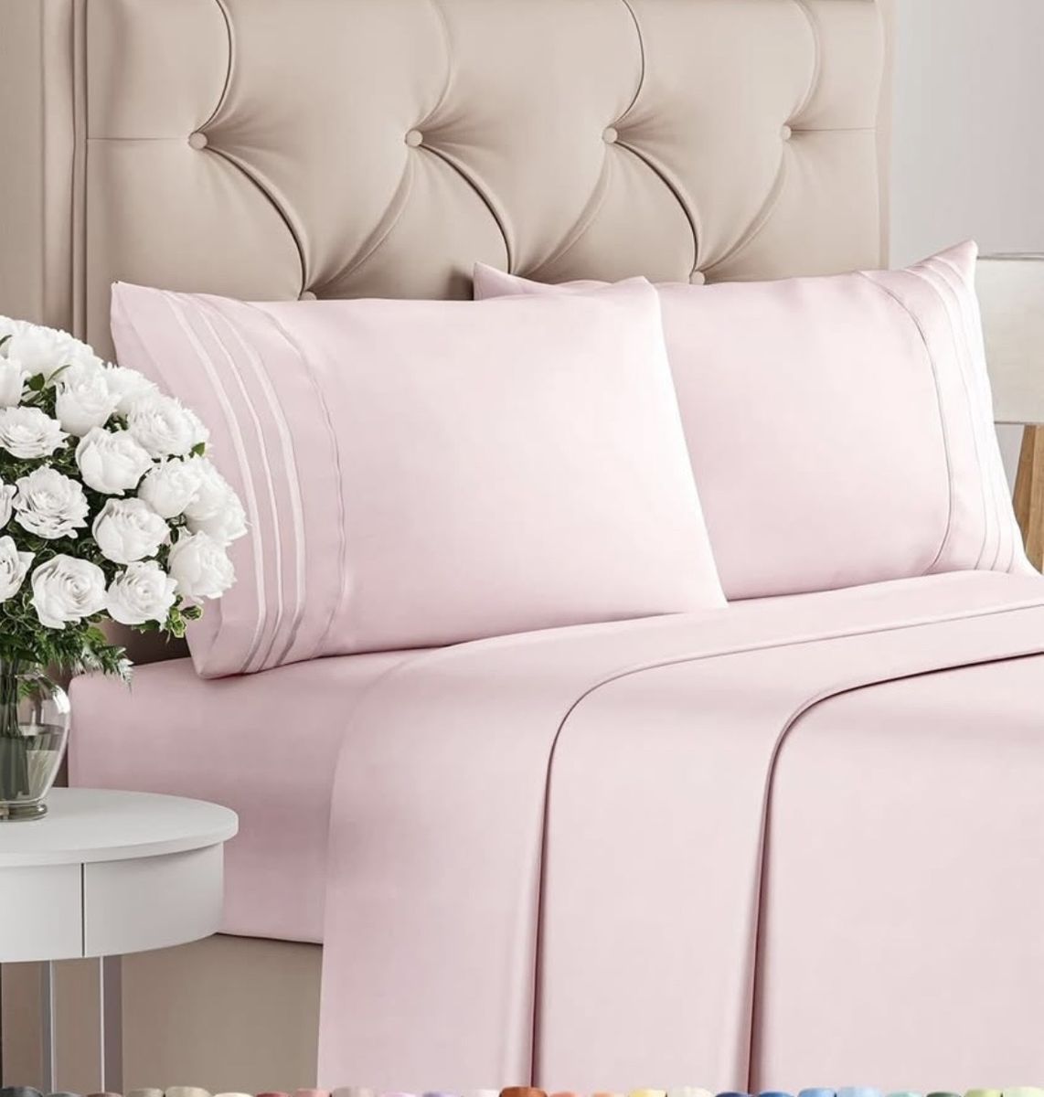 QUEEN PINK SHEET SET