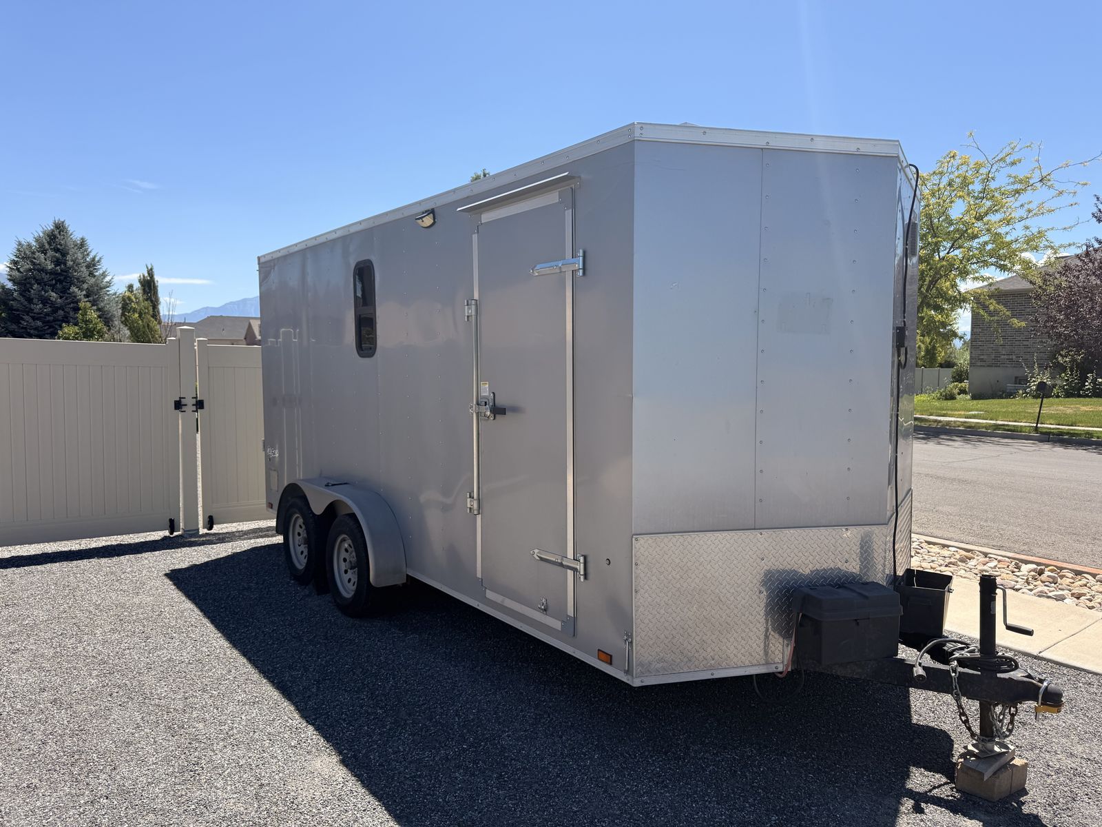 16 Ft. Enclosed Utility Trailer - Great for Hauling & Storage, Clean Interior
