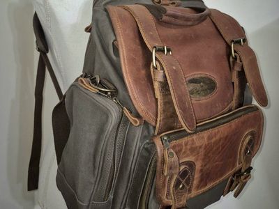 Bob Timberlake Explorer Leather Canvas Backpack