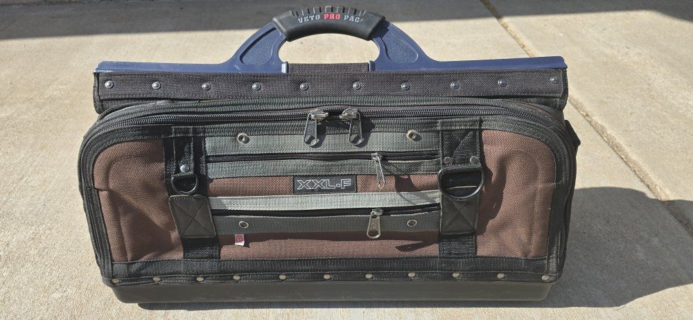 Veto Pro Pac XXL-F Tool Bag - Black, Durable, Multi-Pocket Organizer for Tools & Equipment