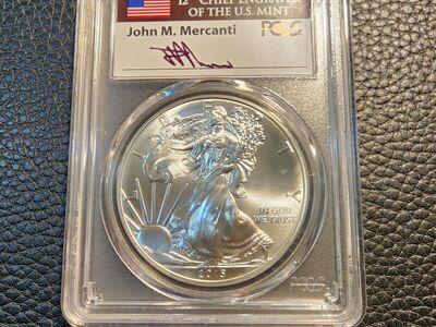 SIGNED 2015 P SILVER EAGLE
