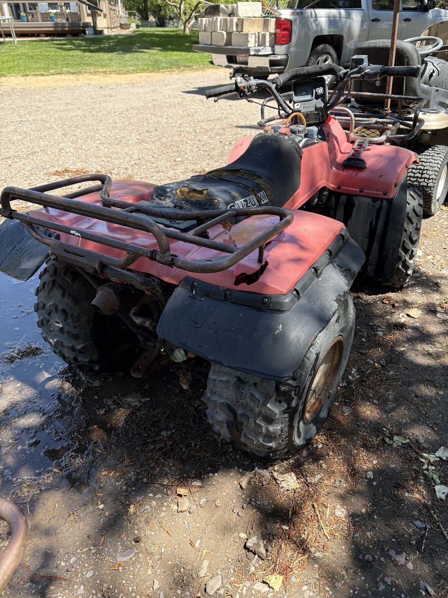 Suzuki ATV Quad - Red, For Parts/Repair (Not Running) - Needs TLC