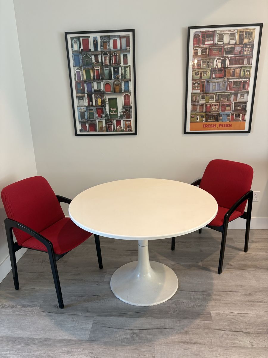 Vintage Mid Century Modern Dining Table & Chairs
