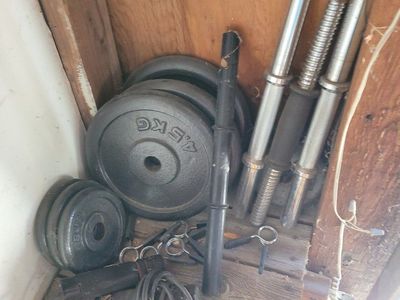 Dumbbell Set with 4.5kg Plates & Bars - Home Gym Weightlifting