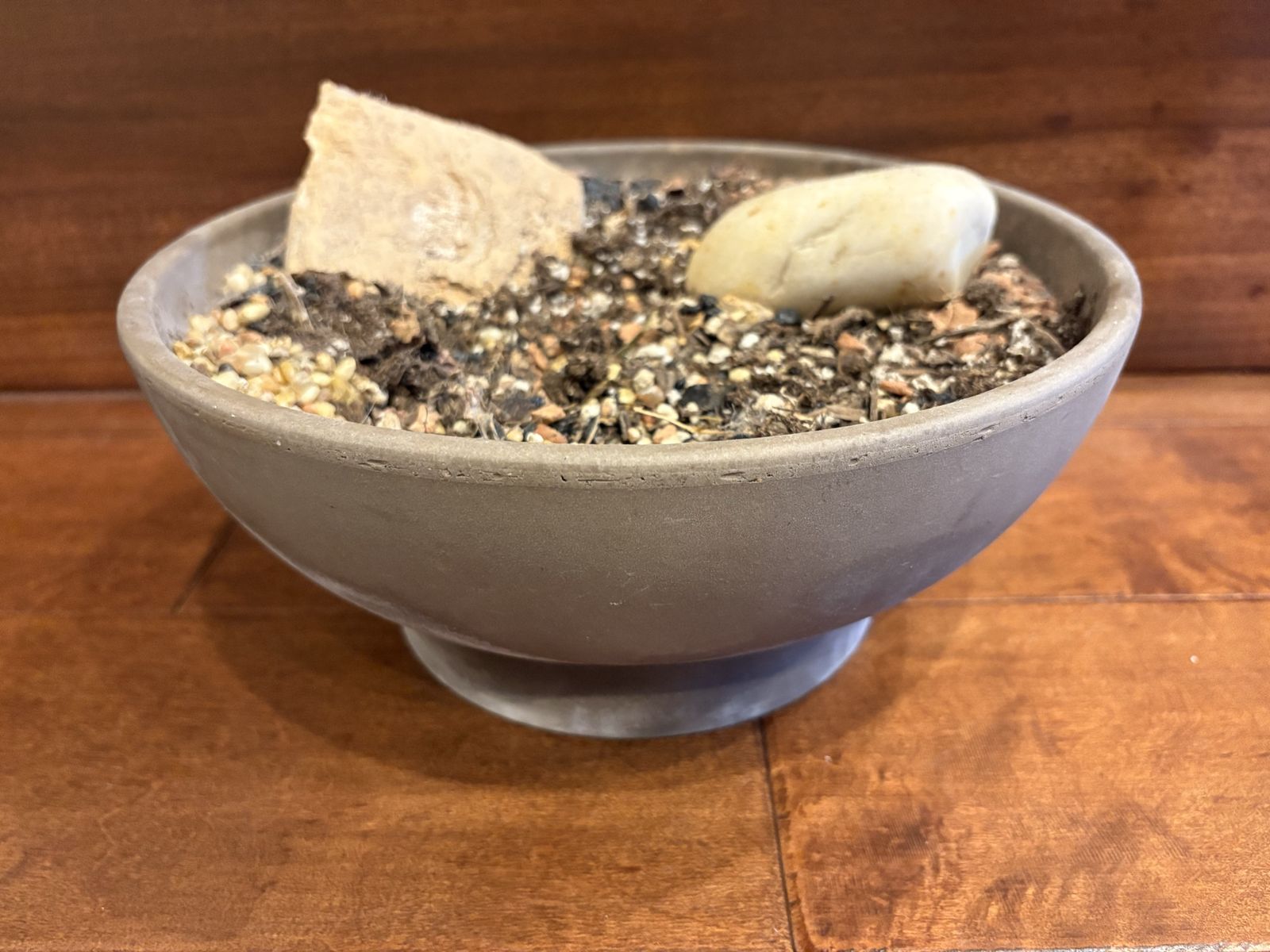 Planter Pot Bowl Grayish Brown