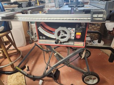 Table Saw and Stand Craftsman 10 in. 15 amp. O.B.O