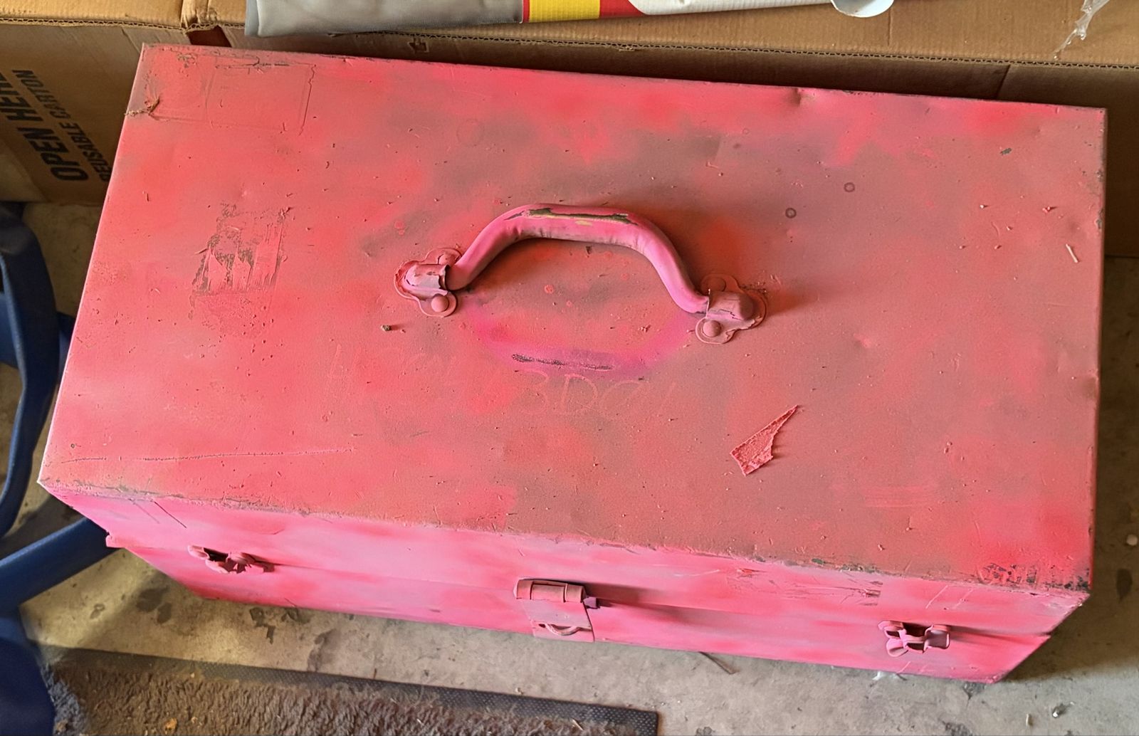 Vintage metal toolbox 