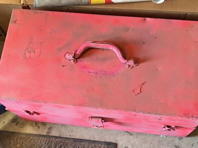 Vintage metal toolbox