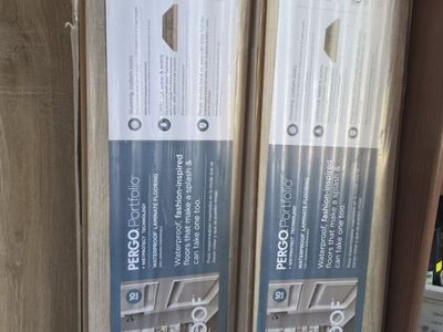 Pergo Portfolio + Waterproof Laminate Flooring - 4 Boxes (22 sq ft each)