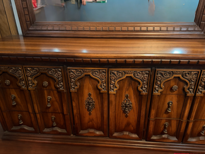 Bedroom dresser with mirror
