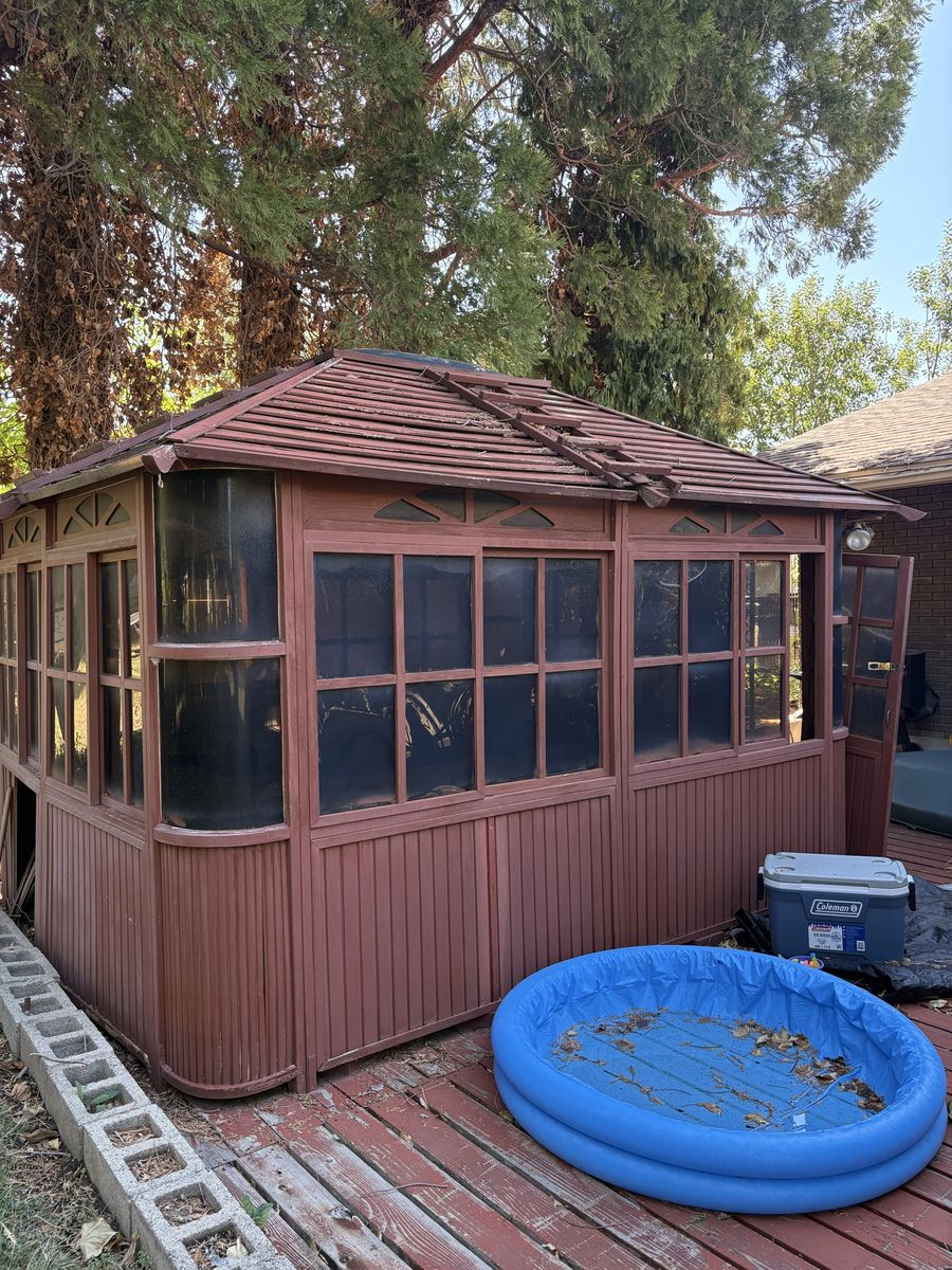 10’ × 12’ Enclosed Wood Gazebo / Hot Tub Gazebo – $1,750 OBO