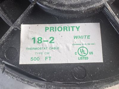 18/2 Thermostat cable New! 500ft