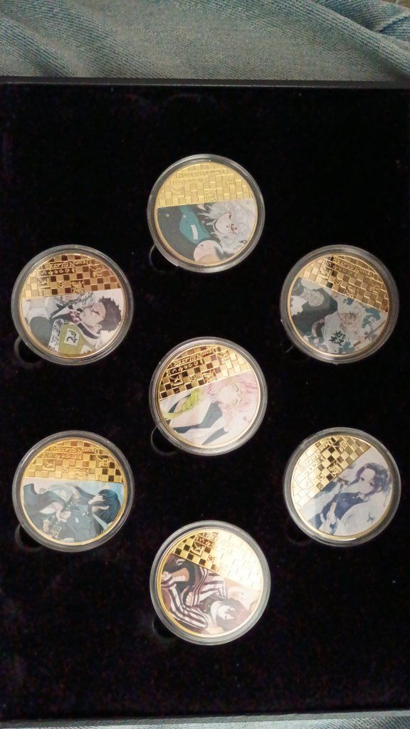 Anime Collector Coins - Gold Tone Commemorative Set with Various Characters