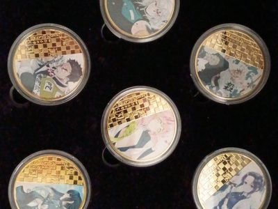 Anime Collector Coins - Gold Tone Commemorative Set with Various Characters