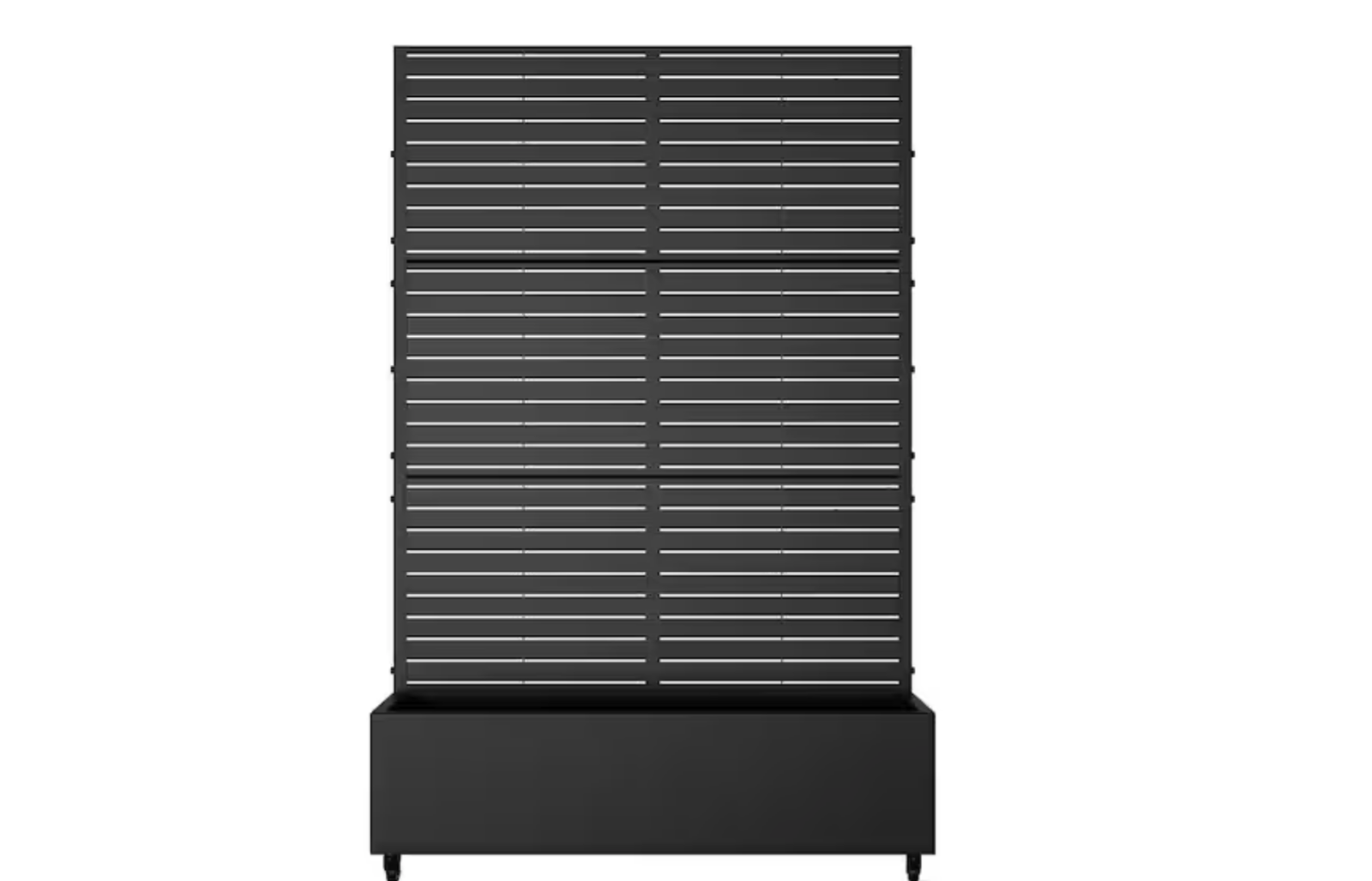 New in box 71.37 in. H x 46.8 in. W Black Metal Rectangle Outdoor Planting Box with Climbing Frame Art Panel