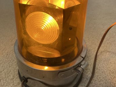 Vintage Action-LITE BB-M 12V Amber Rotating Warning Light North American Signal Co. 1969