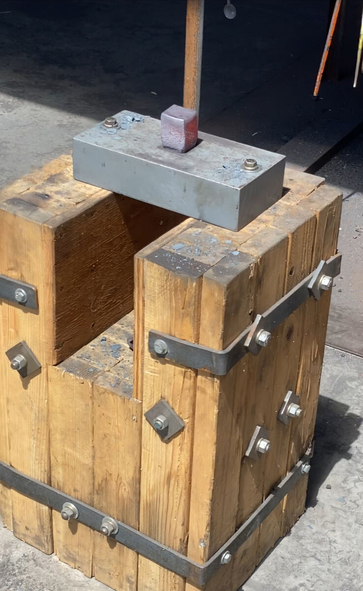 Blacksmith Striking Anvil with Stand