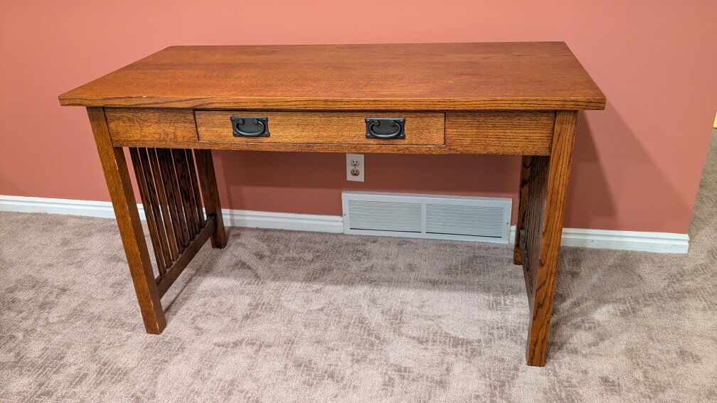 Sugar House Furniture 50" white oak mission desk