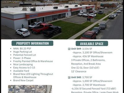 Two (2) Flex Warehouse W/ Yard S.SLC