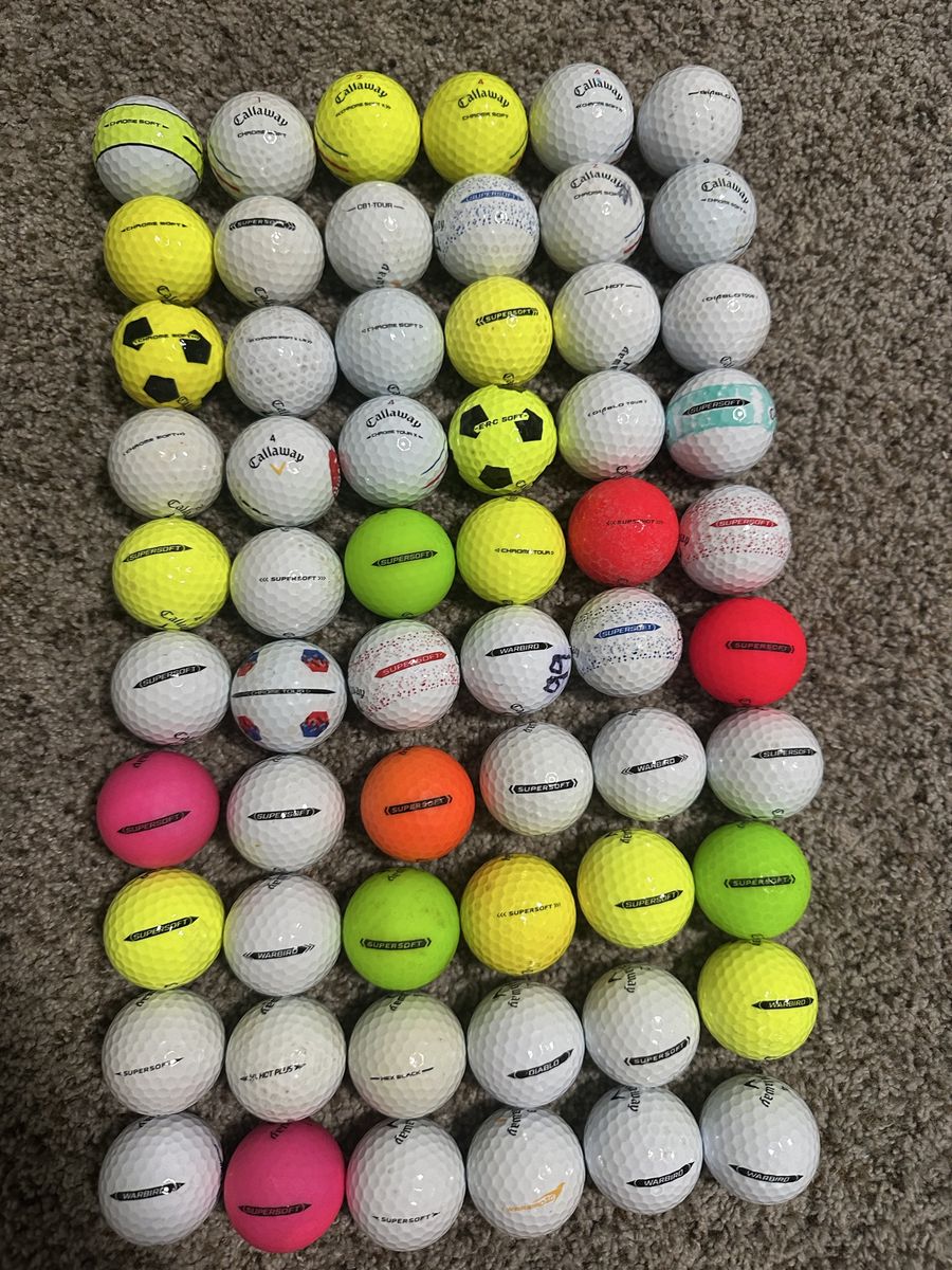 Callaway Golf Balls - 60 golf balls including chrome soft, supersoft, and chrome tour