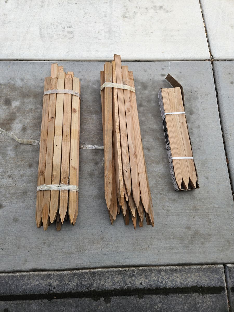 Wooden stakes