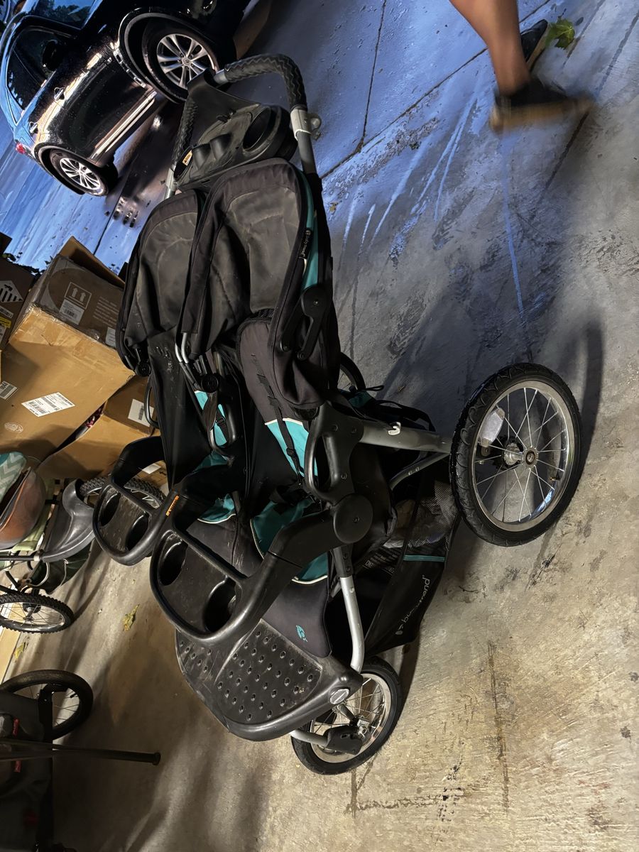 Baby Trend Expedition Double Jogger Stroller - Black/Teal