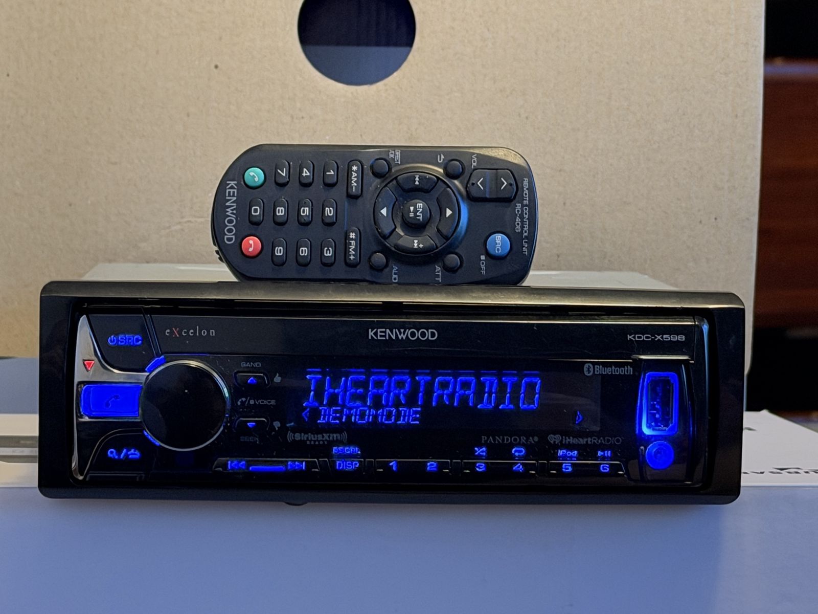 Kenwood KDC-X598 eXcelon Car CD Receiver Bluetooth USB Pandora SiriusXM iHeartRadio