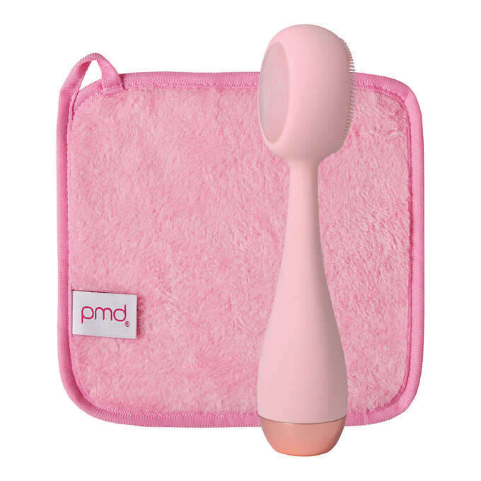 PMD Clean Pro Rose Quartz Facial Cleansing Brush with Makeup Removing Cloth 1590449 #86768