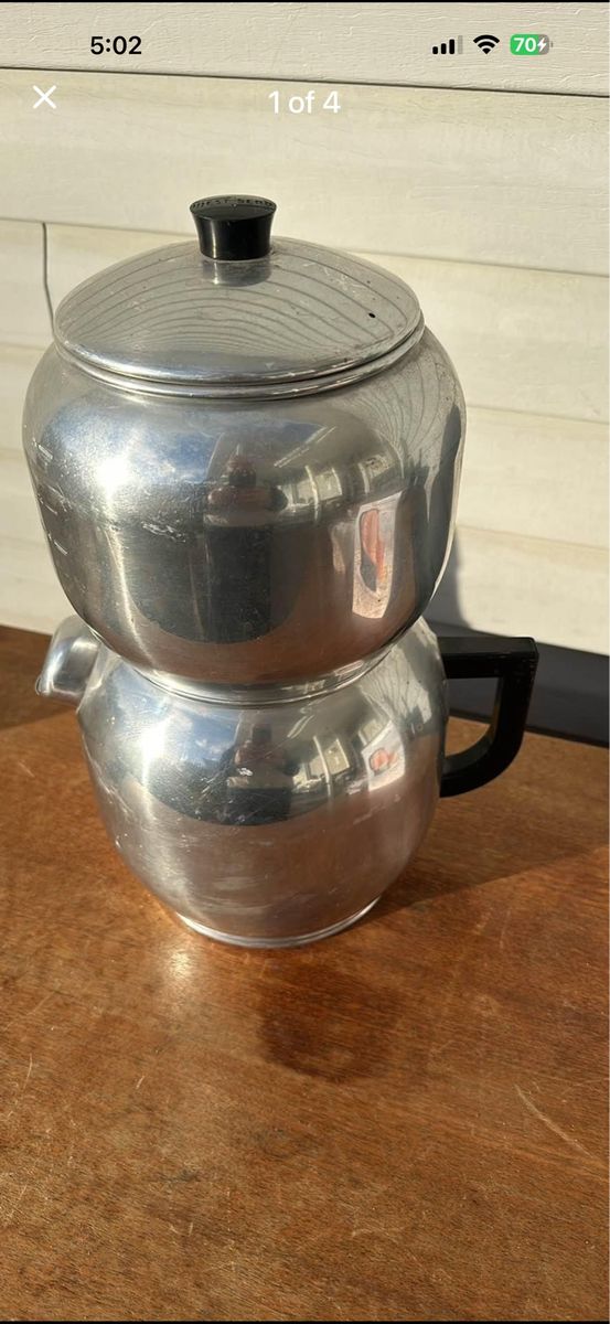 Vintage West Bend Aluminum Drip Coffee Maker Pot
