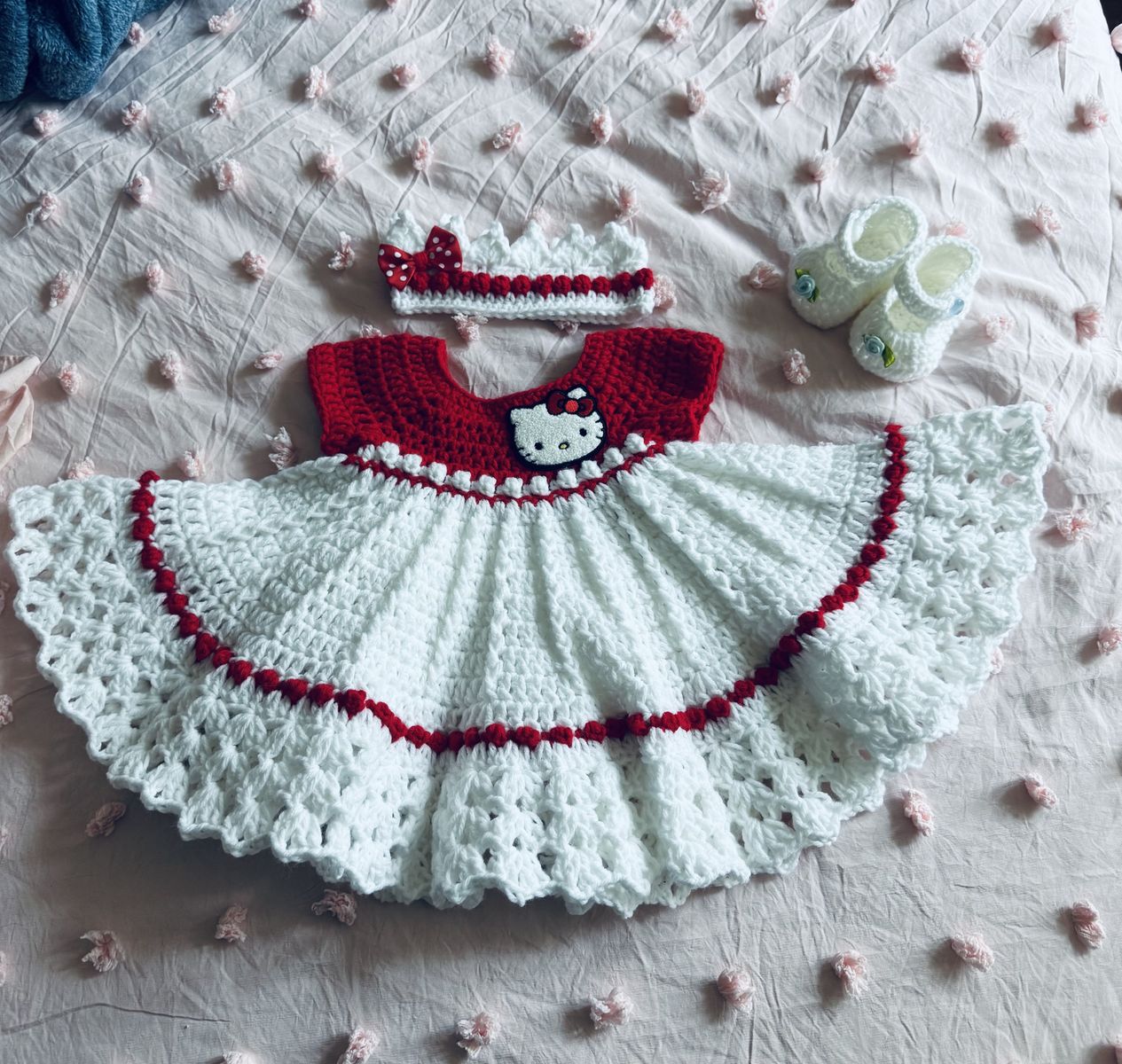 Hand crochet baby dresses 
