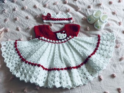 Hand crochet baby dresses