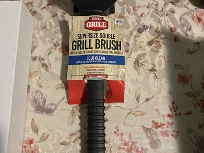 Expert Grill Supersize Double Grill Brush - Cold Clean, Heavy-Duty Nylon Bristles, Tough & Durable