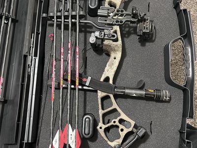 PSE Archery Carbon Air Stealth Bow Package - Ready to Hunt with Case & Accessories