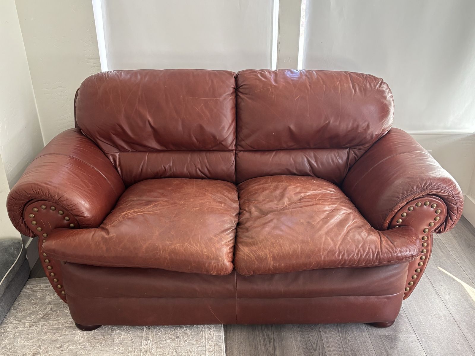 Genuine Leather Loveseat