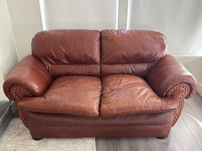 Genuine Leather Loveseat