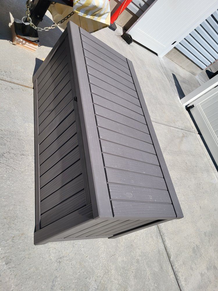 140gal Outdoor Storage Deck Boxes 
*w/Hydraulic Slow Close Lid ***
Qty-2 


