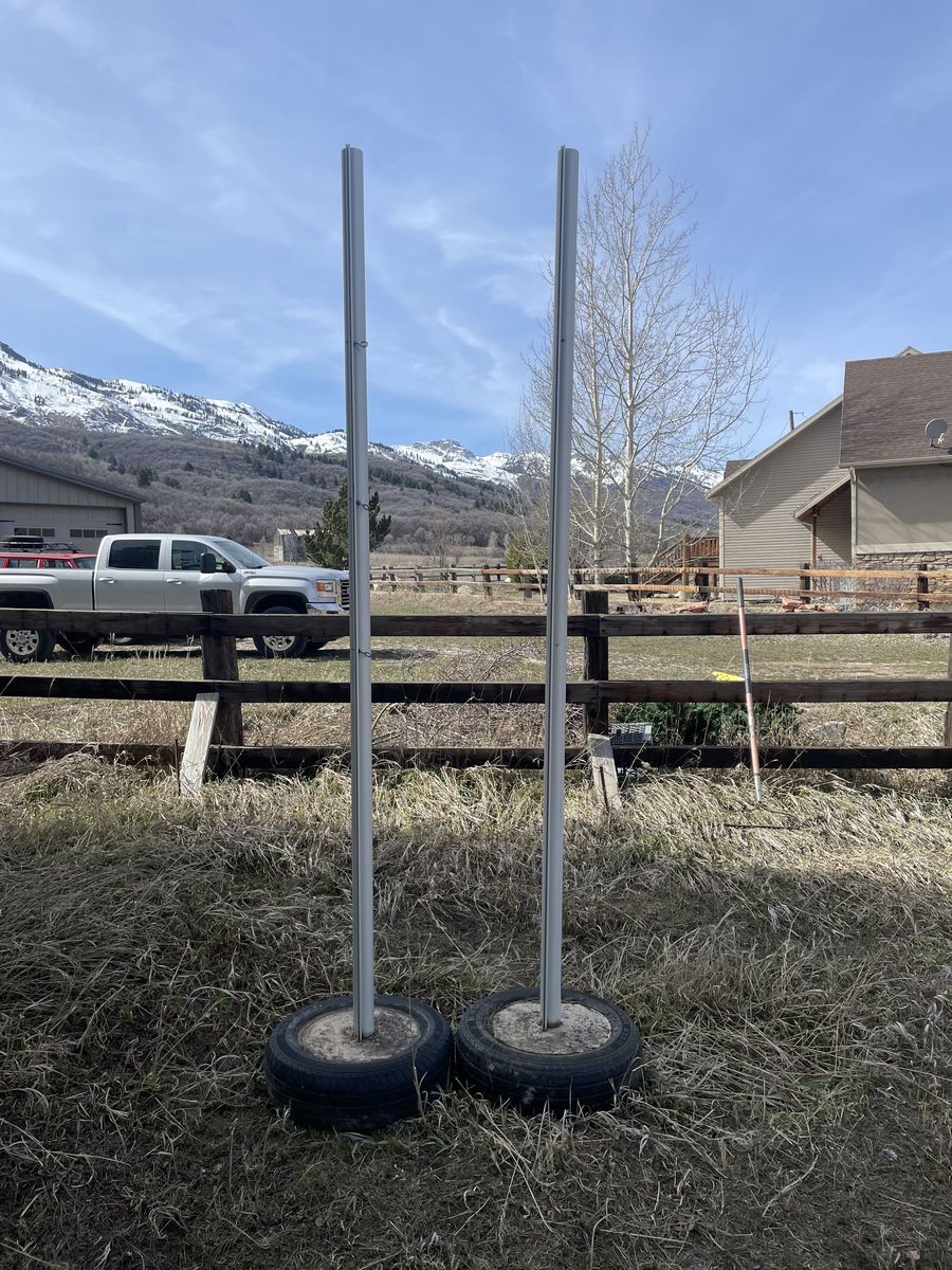 ALUMINUM POSTS FOR VOLLEYBALL/BADMINTON/TETHERBALL