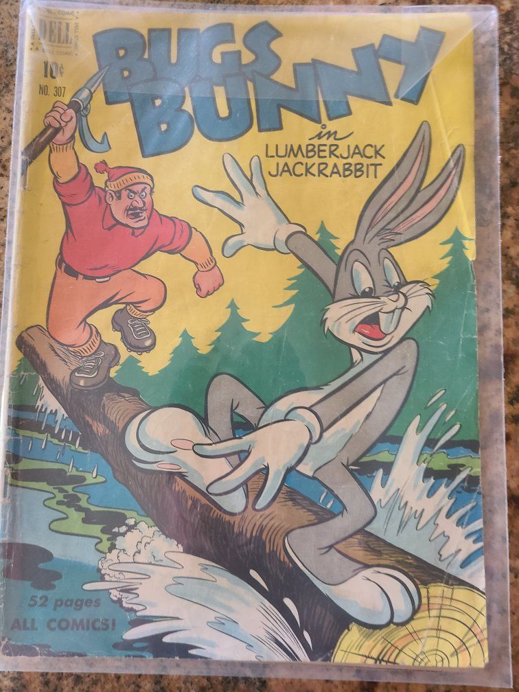 Vintage Dell Comics Bugs Bunny No. 307 Lumberjack Jackrabbit Comic Book