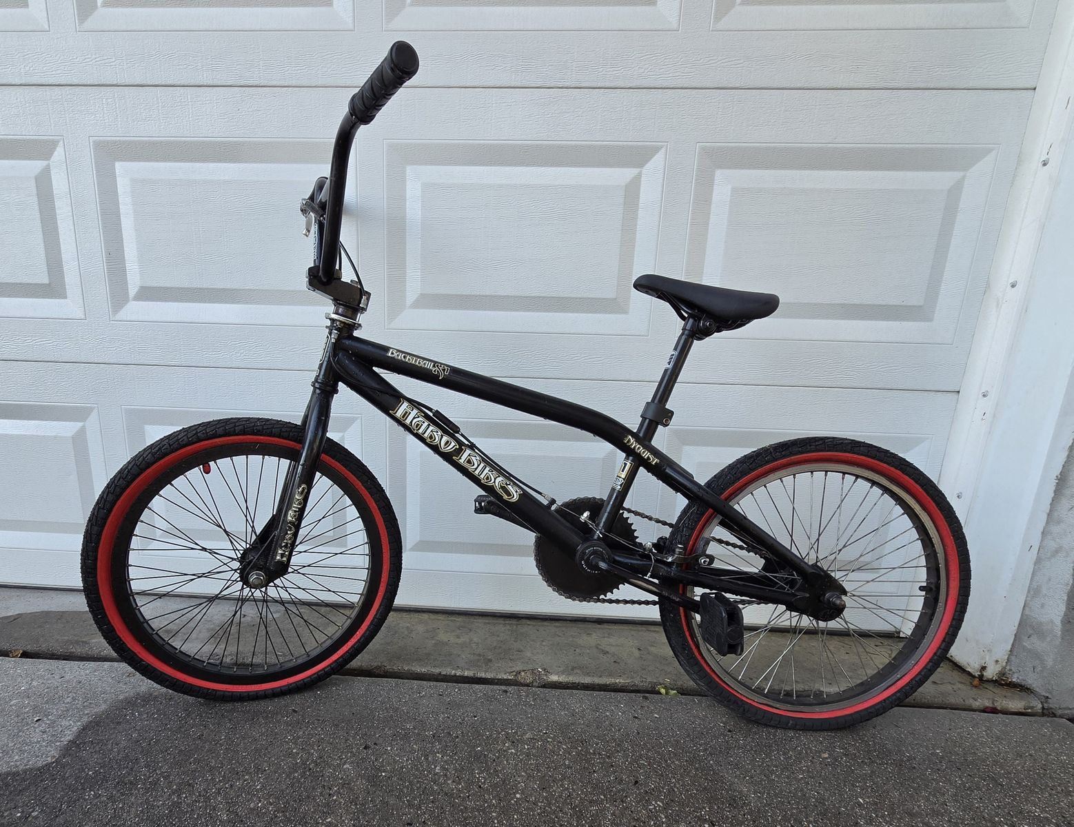 Haro Backtrail BMX Bike Black Red 20 Inch Wheels Used Good Condition