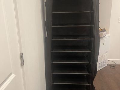 10-Tier Black Shoe Rack Storage Organizer with Dustproof Cover - Holds 36-41 Pairs