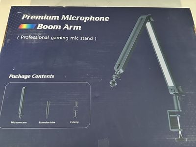 Blue Yeti Boom Arm with Extension Tube - Mic Boom Arm Compatible with Blue Yeti, Adjustable Boom Height