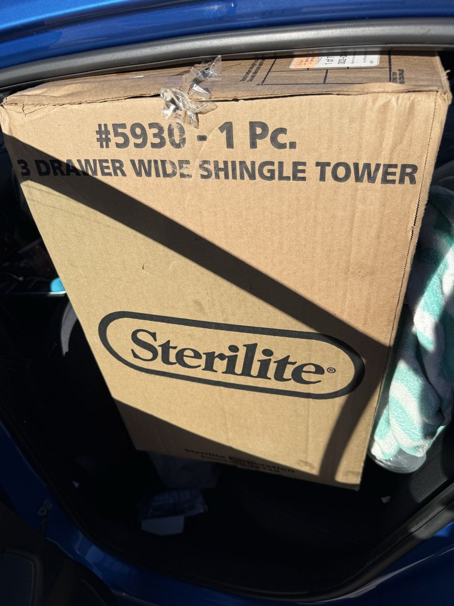 Sterilite 3 Drawer Wide Shingle Tower Storage Unit