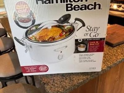 Vintage Crock-Pot Slow Cooker with Original Glass Lid