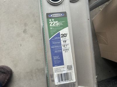 Werner 20ft aluminum extension ladder