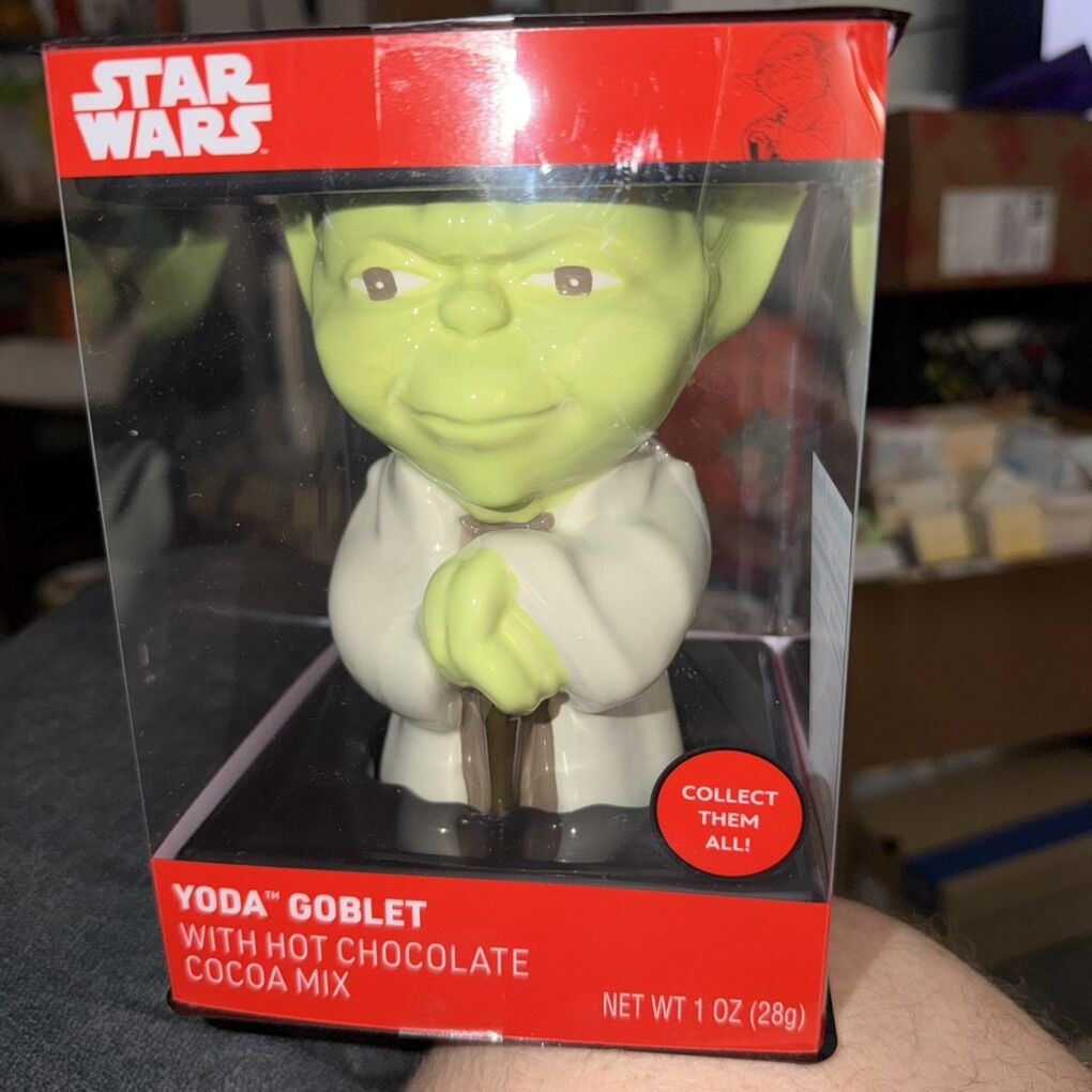 Ceramic Yoda Goblet With Hot Cocoa Mix NEW